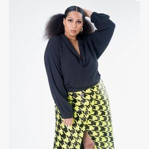 Pantora Women's Black Dawn Dolman Sleeve Blouse Size XXL NWT